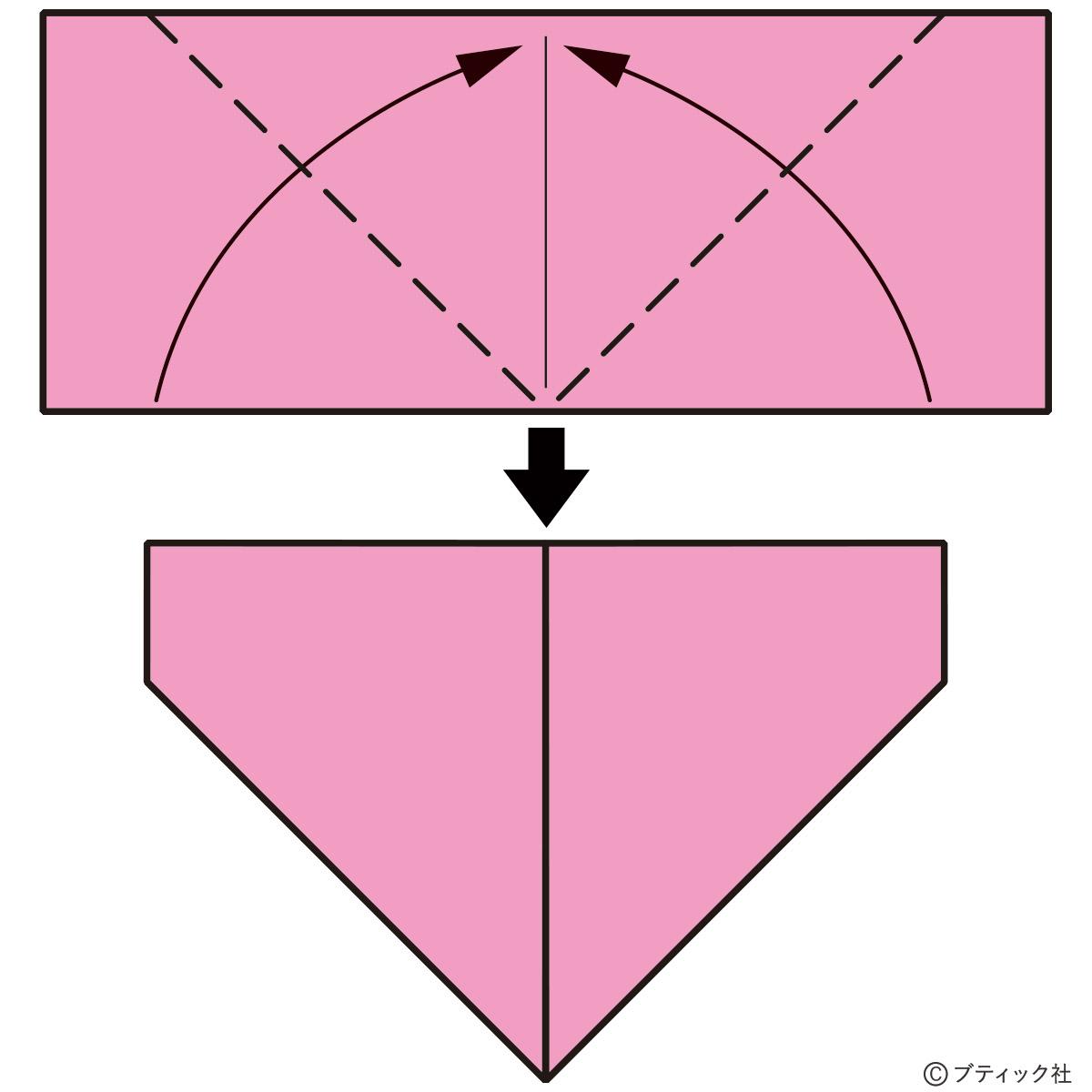 ハートの手紙の折り方 簡単 かわいい 折り紙 1ページ目 ぬくもり