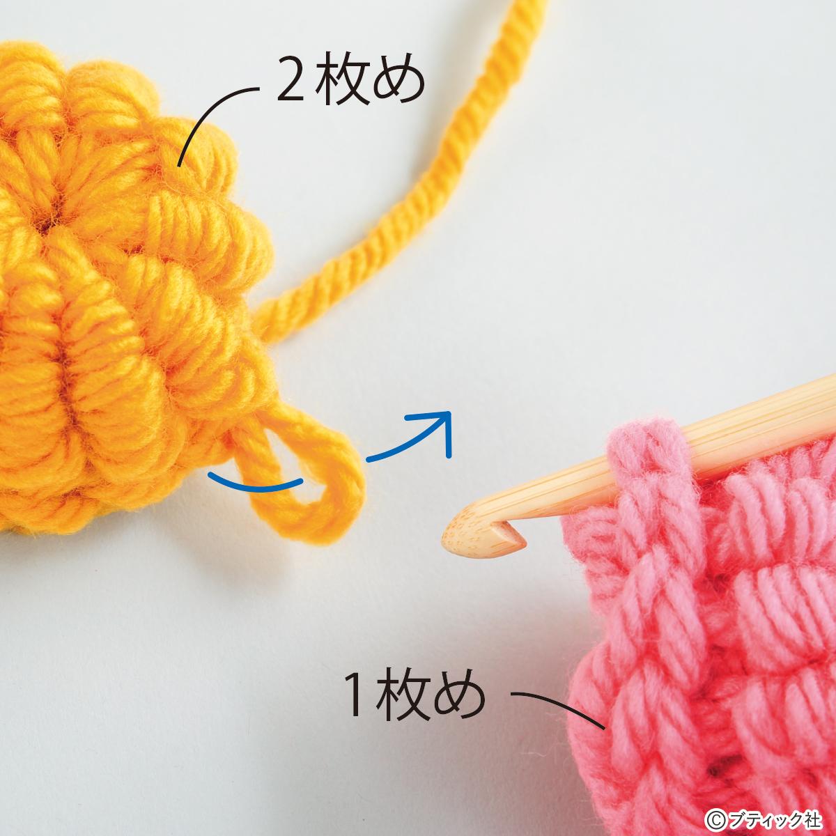 かぎ針のレシピ コイル編みの角座 の編み方 ぬくもり