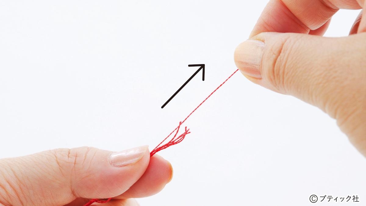 刺繍糸、針、