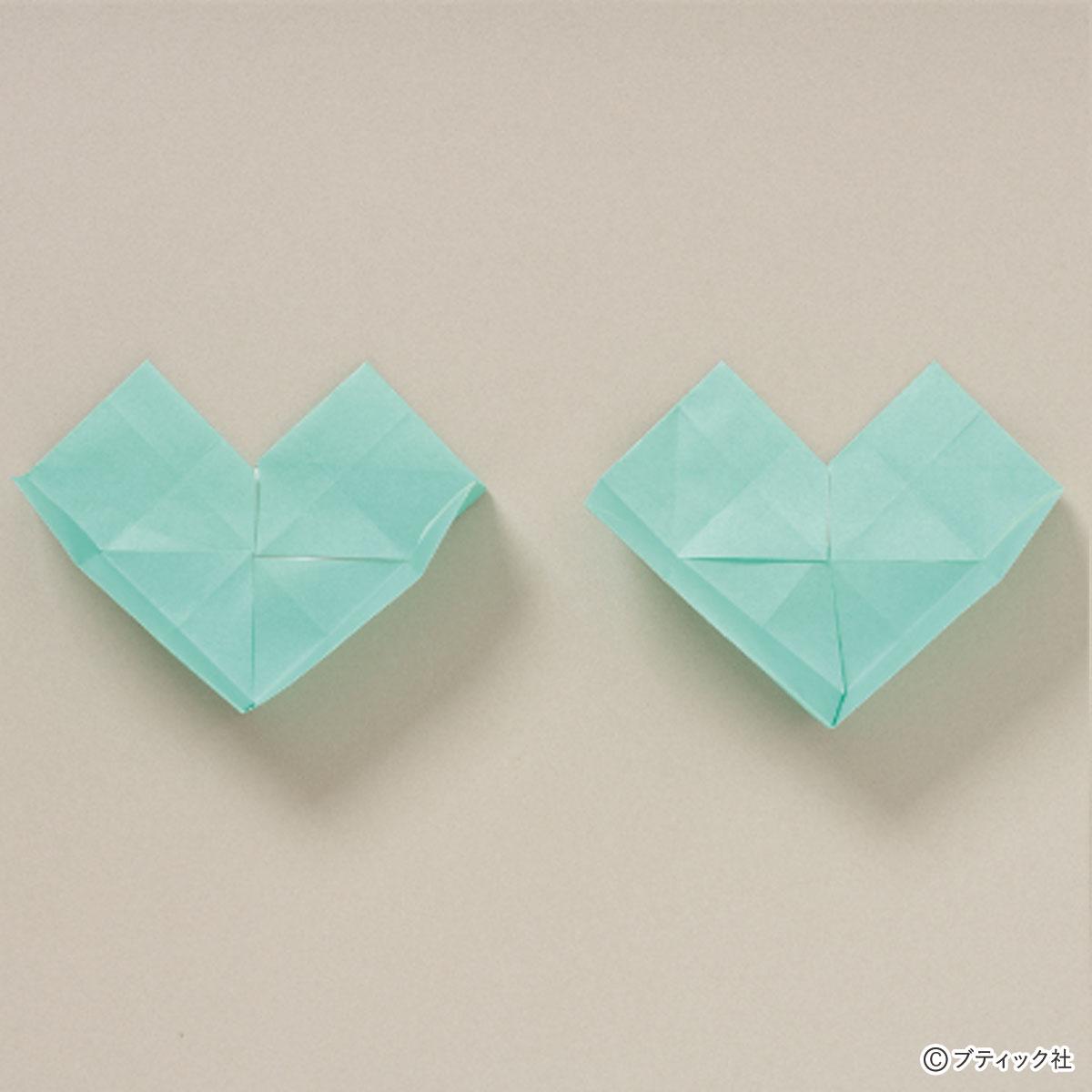 画像一覧 1枚目 プレゼントにもぴったり 折り紙の 立体的なハートケース 作り方 ぬくもり