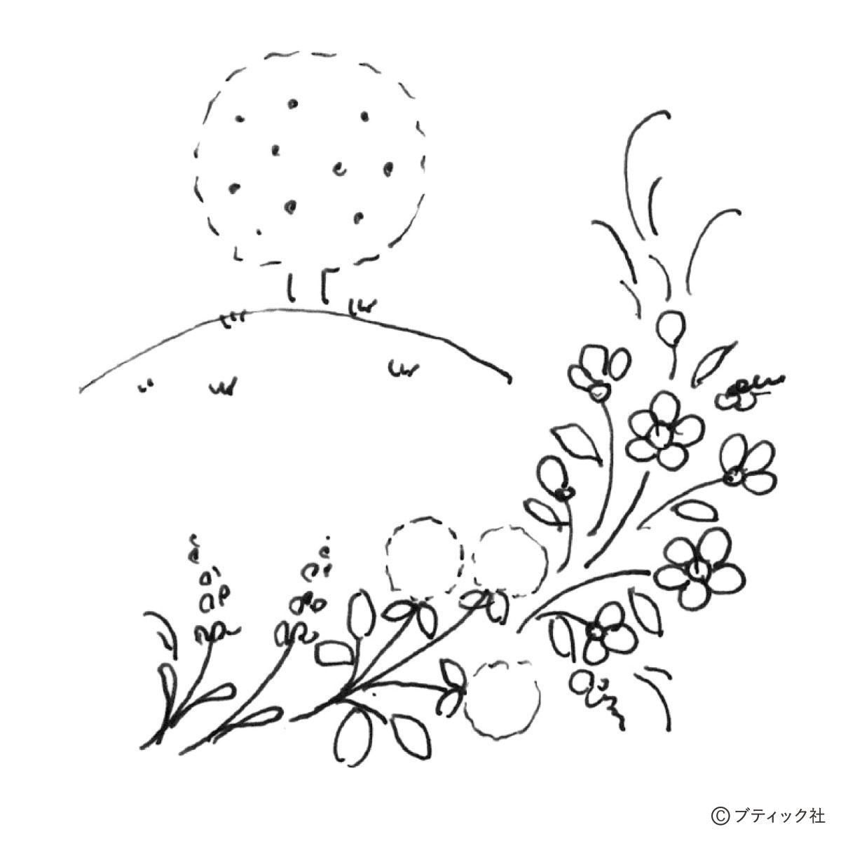 トールペインティング 家 木 花 の描き方 ぬくもり