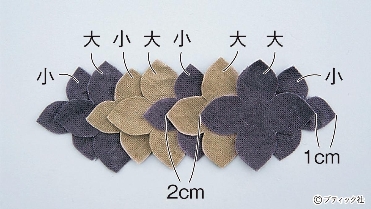 画像一覧 1枚目 簡単ハンドメイド 紫陽花のバレッタ の作り方 ぬくもり