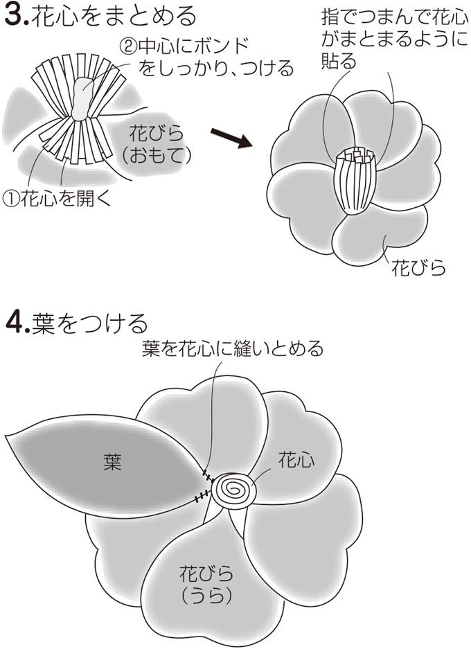 冬にぴったり フェルトで作る椿のつるし飾りの作り方 ぬくもり