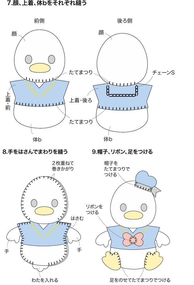 ドナルド デイジー 傘と虹が可愛いつるし飾り の作り方 ぬくもり