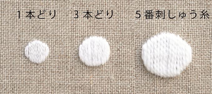 サテンステッチ の刺し方 刺繍 ぬくもり