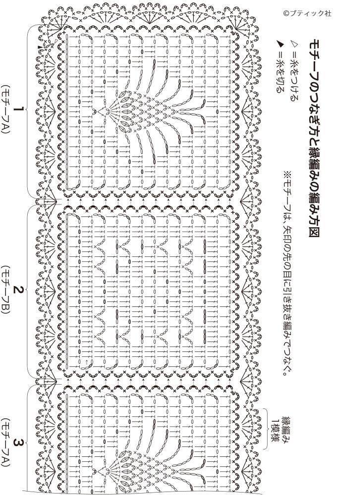 かぎ針編みで手作り お花とパイナップルモチーフのテーブルランナーの作り方 編み物 ぬくもり