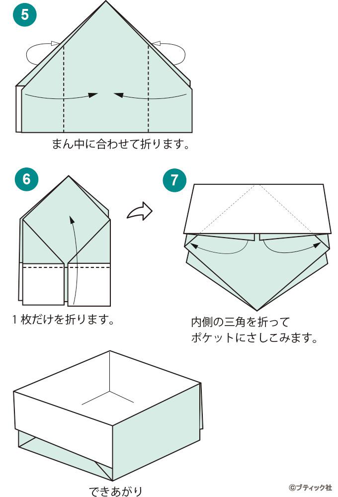 簡単 ゴミ箱の代わりになる 折り紙の箱の折り方 ぬくもり