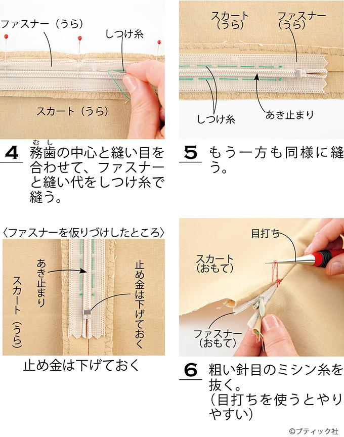 ソーイング お裁縫 の基礎 コンシールファスナーの縫い方 ぬくもり