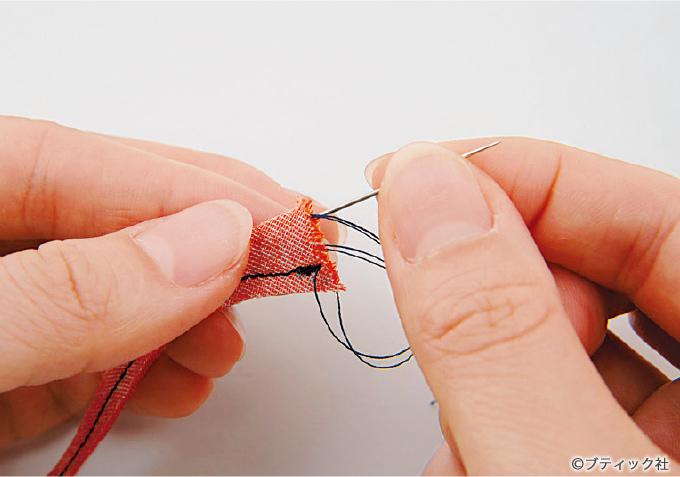 ソーイング お裁縫 の基礎 糸ループ 布ループの作り方 ぬくもり