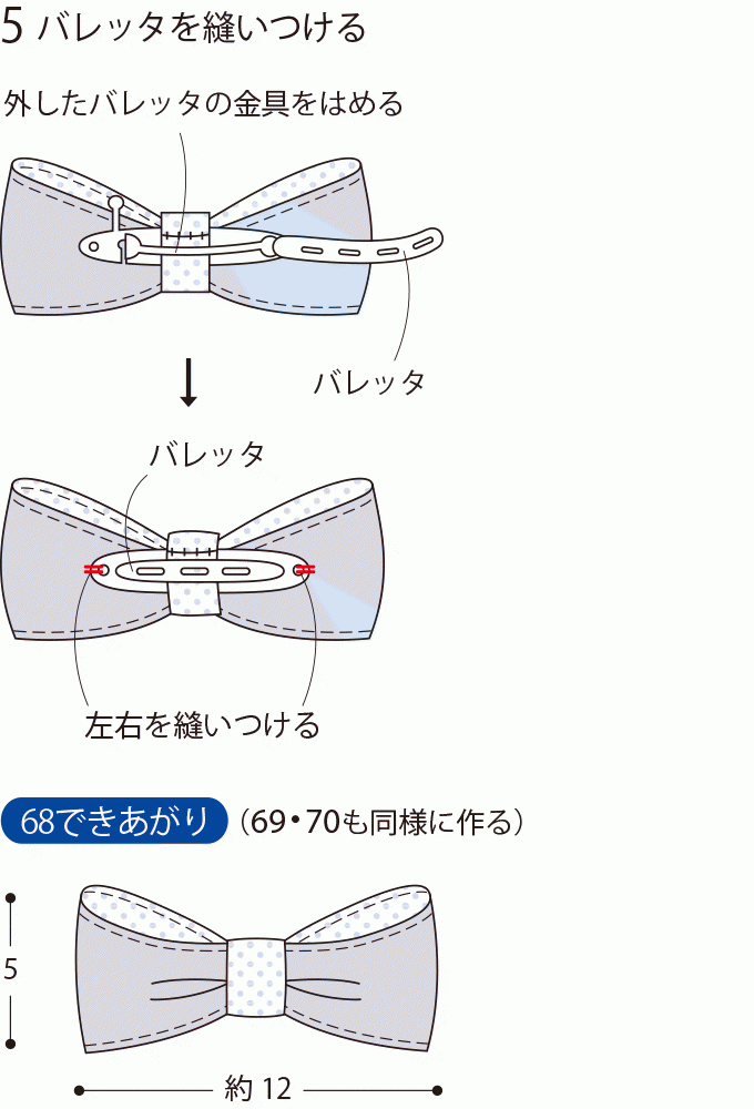 ハギレで簡単に作れる デニム地のリボンバレッタ の作り方 2ページ目 ぬくもり