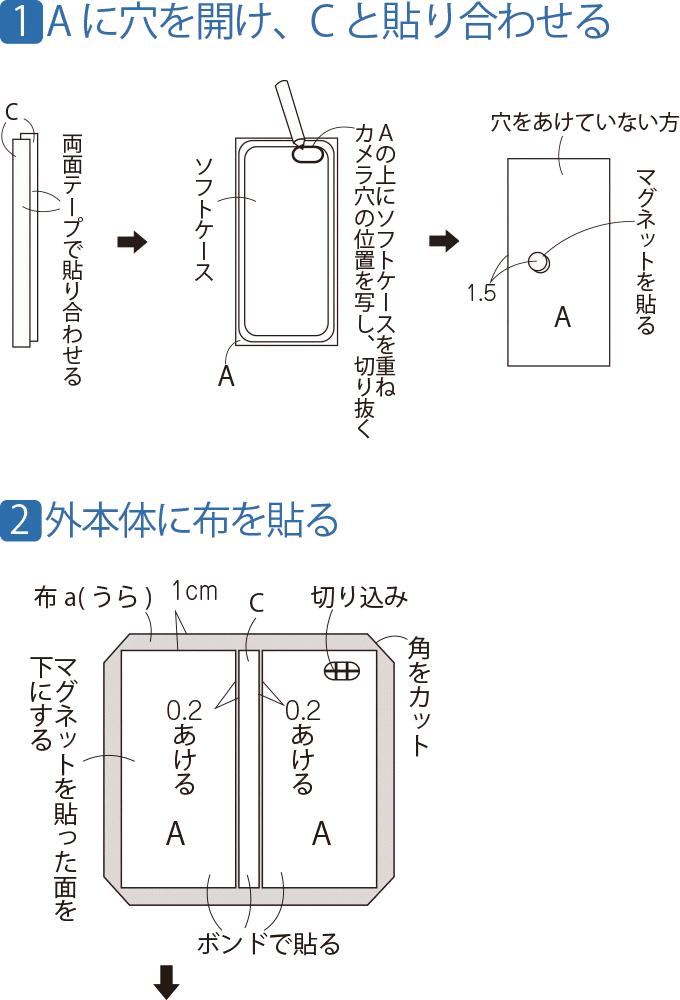 牛乳パックで工作 簡単 手帳型スマホケースの作り方 ぬくもり