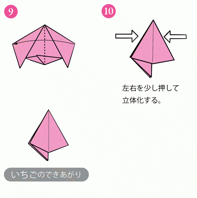 子どもが喜ぶ折り紙 いちごのショートケーキの折り方 ぬくもり