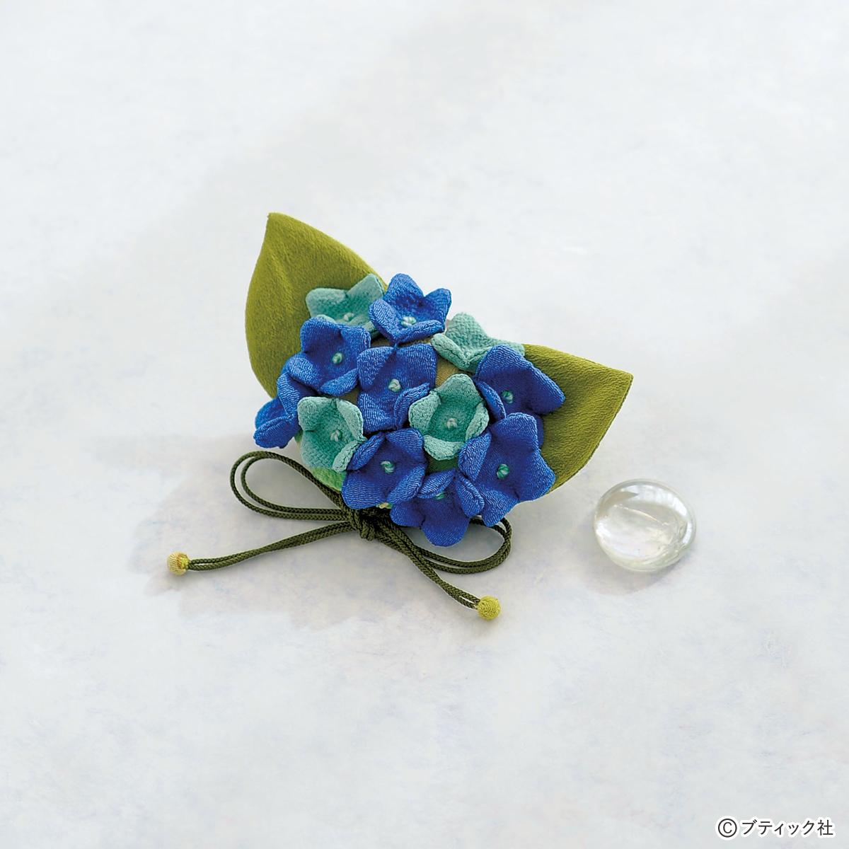 手作りハンドメイド藍染刺繍紫陽花ベスト