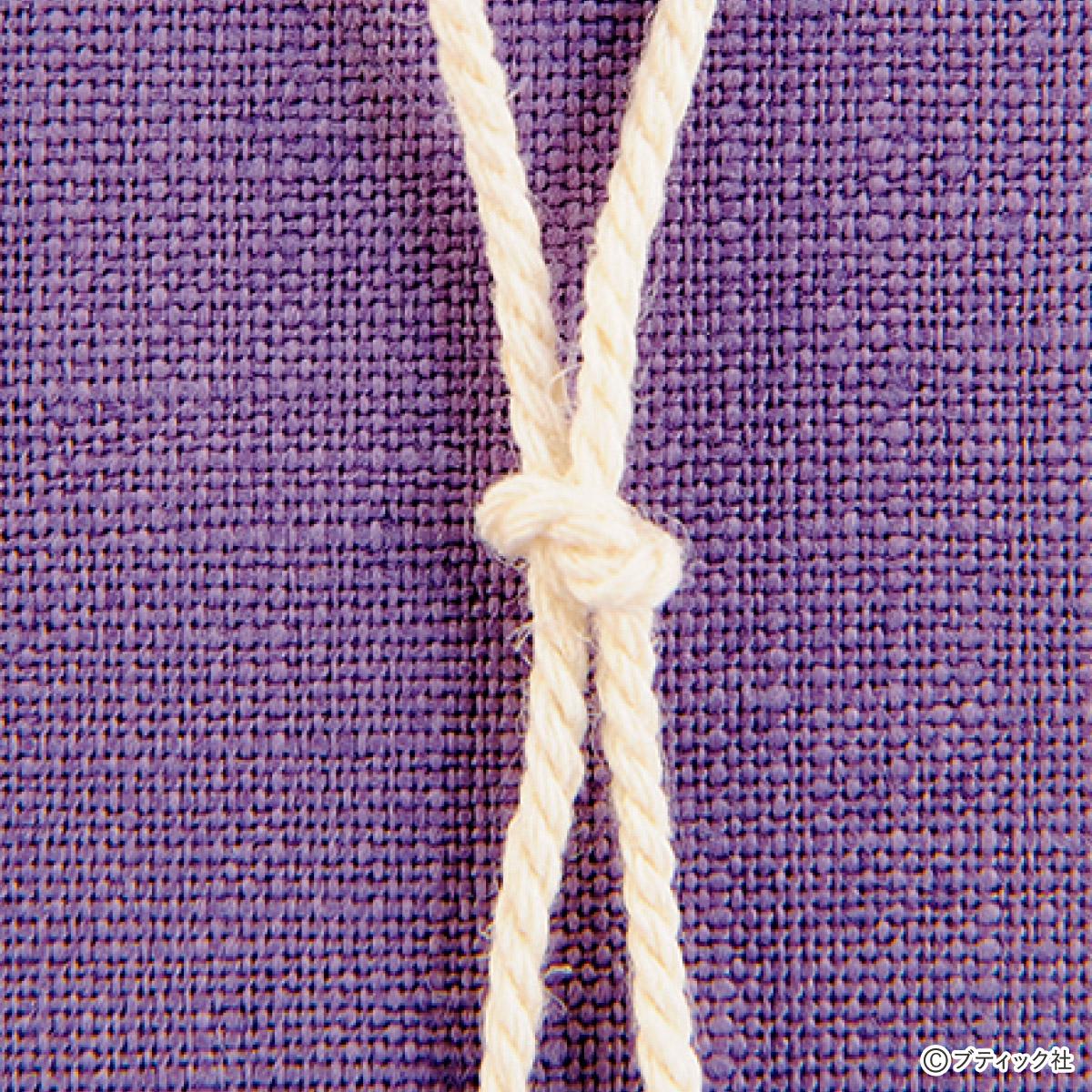 長さが調節できる とめ結びの結び方 紐結び方 飾り結び ぬくもり