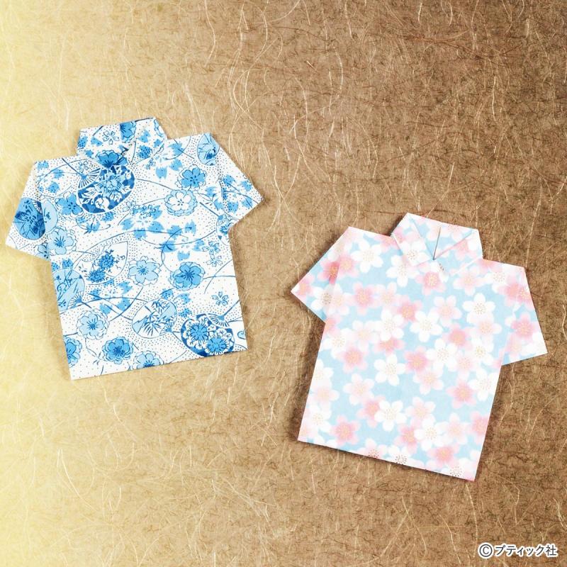 【折り紙】簡単！和紙でアロハシャツのポチ袋の折り方