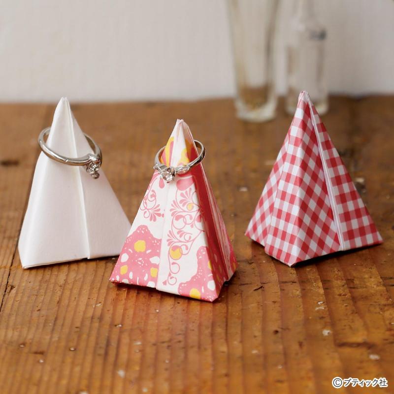 折り紙で作る指輪置き！簡単＆おしゃれな実用雑貨の作り方