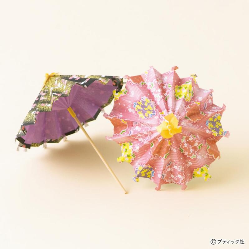 折り紙の「番傘」の作り方