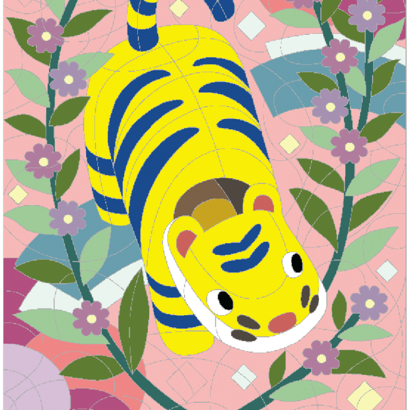 「赤べこのトラ」│パズル塗り絵の販売