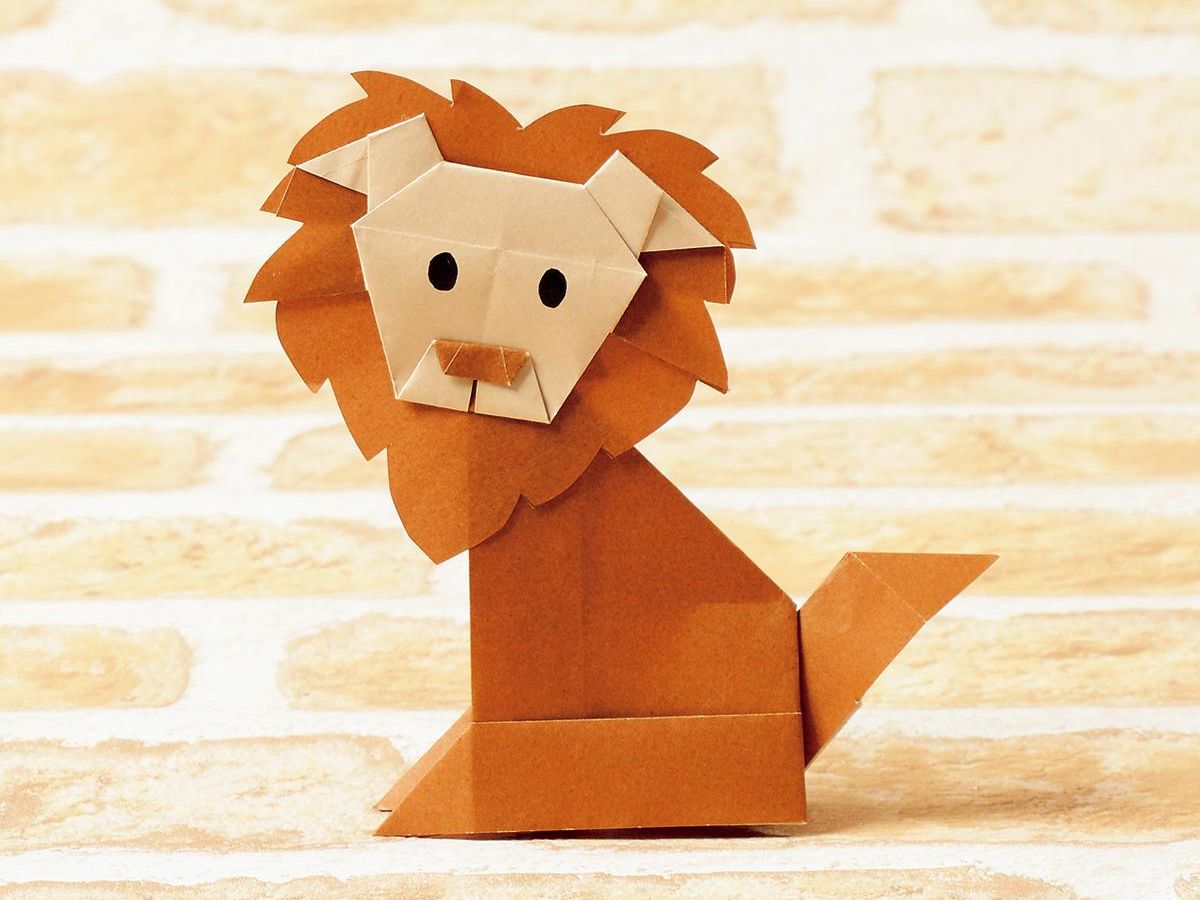 折り紙 かっこいいライオン の作り方 ぬくもり