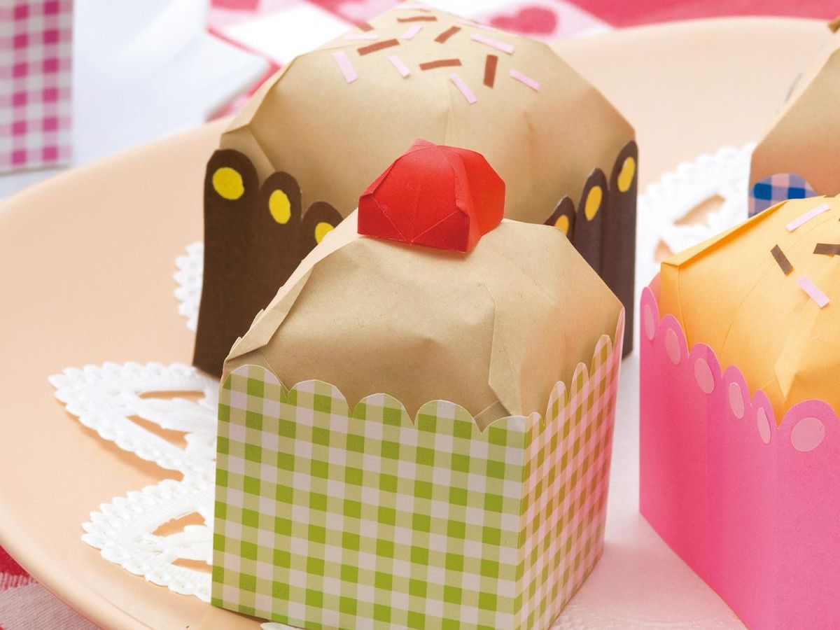 立体折り紙 カップケーキ の作り方 ぬくもり