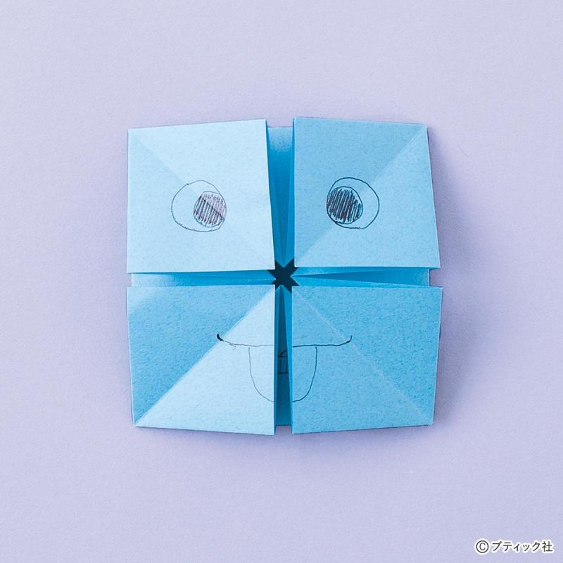 折り紙のおもちゃ「パタパタ（かわり絵）」の作り方