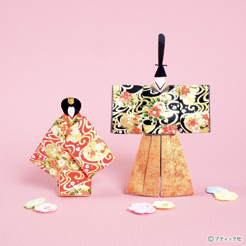 和紙折り紙人形「立ち雛（京雛）」の作り方