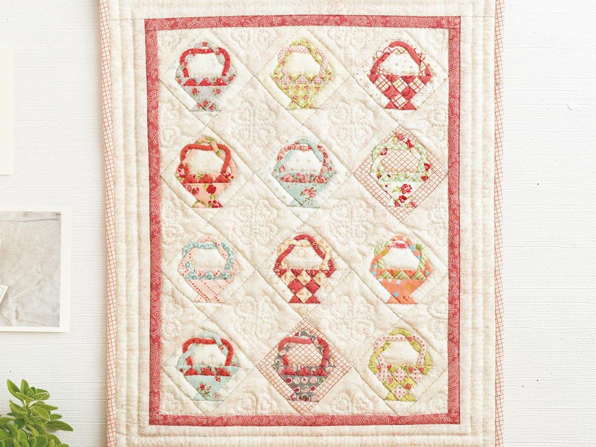 パッチワーク「バスケットパターンのミニキルト」の作り方｜ぬくもり