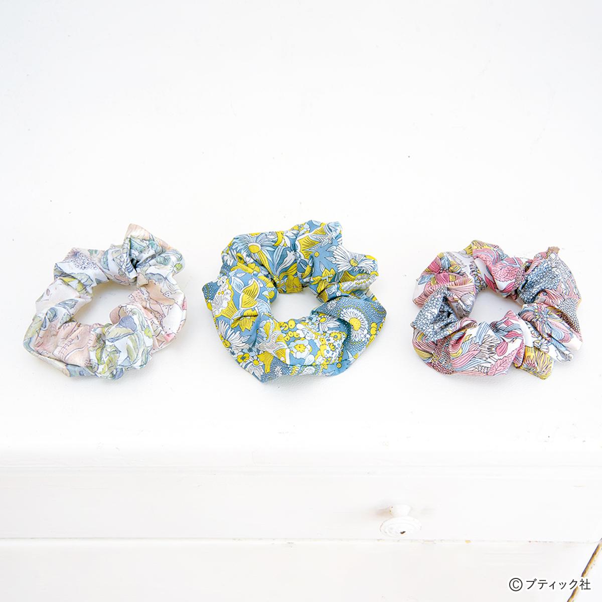 リバティ ハンドメイド シュシュとヘアゴム 61