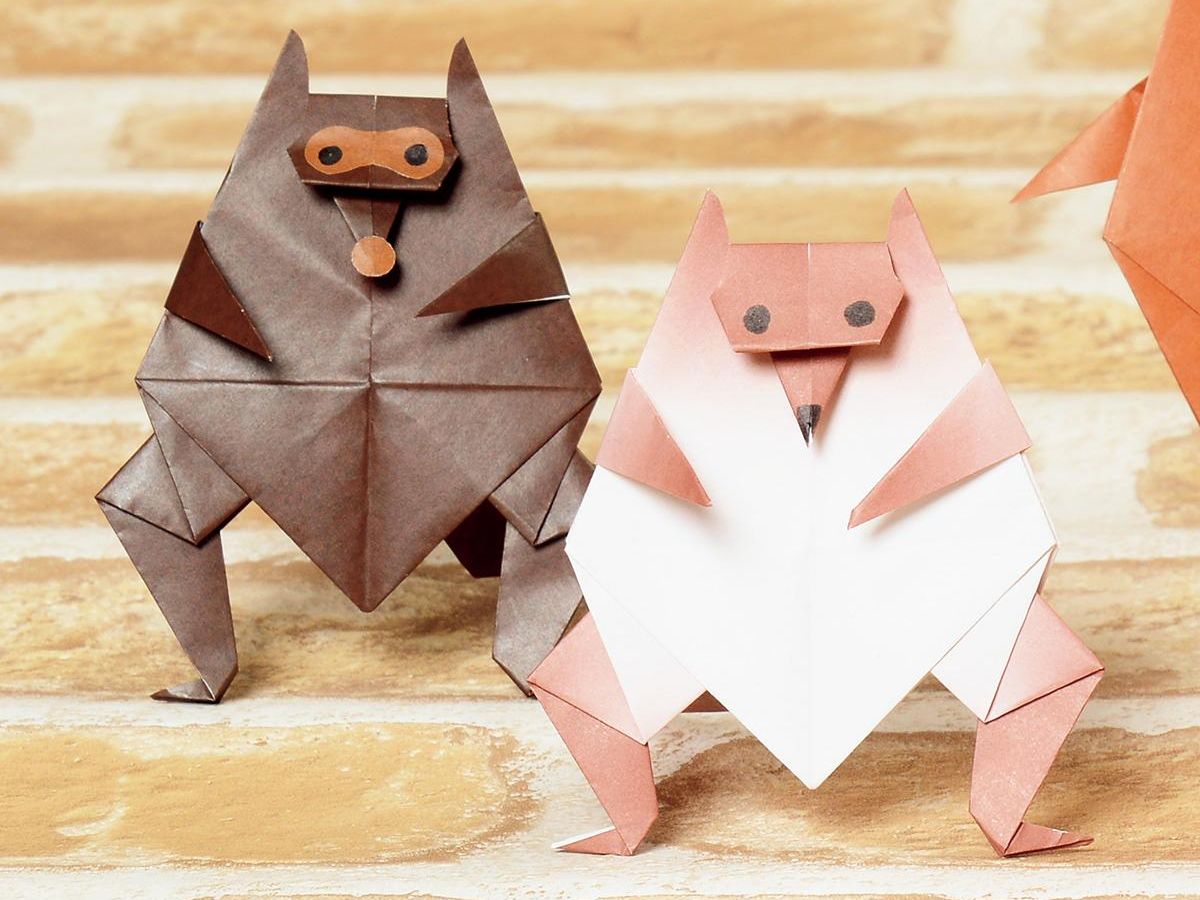 れんこんページ(折り紙 たぬき 80枚 ハンドメイド) 折り紙「たぬき」の作り方(2ページ目)｜ぬくもり