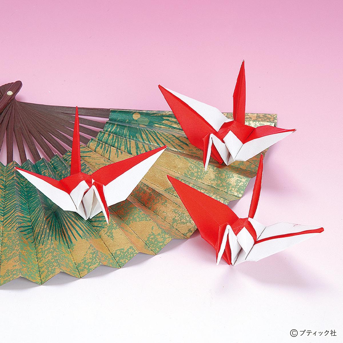 鶴のアート 折り紙