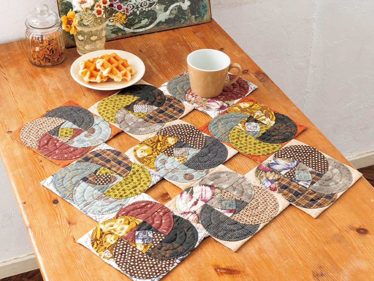 スクラップキルト「カードトリックのマット」の作り方｜ぬくもり