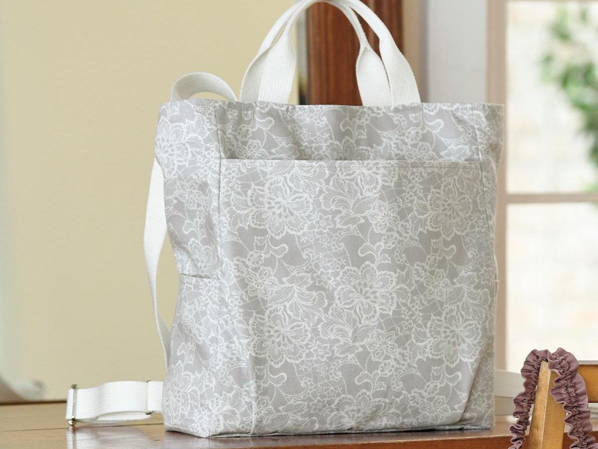 パッチワークサイドポケット付き2wayトートバック 【公式通販】