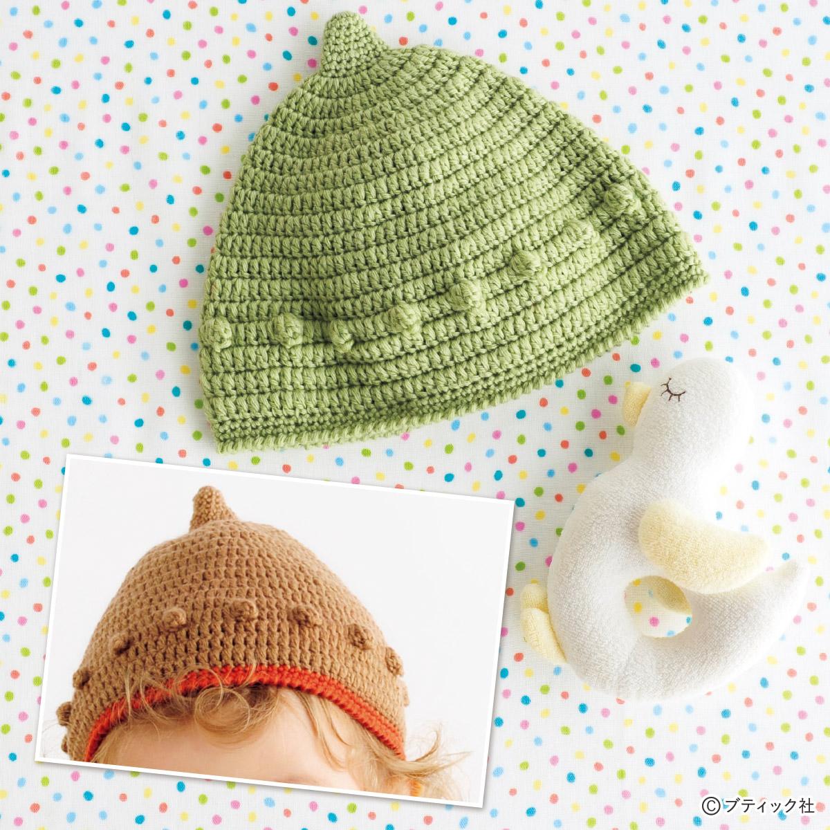 パプコーン編みがかわいい ベビーのどんぐり帽子の作り方 ぬくもり