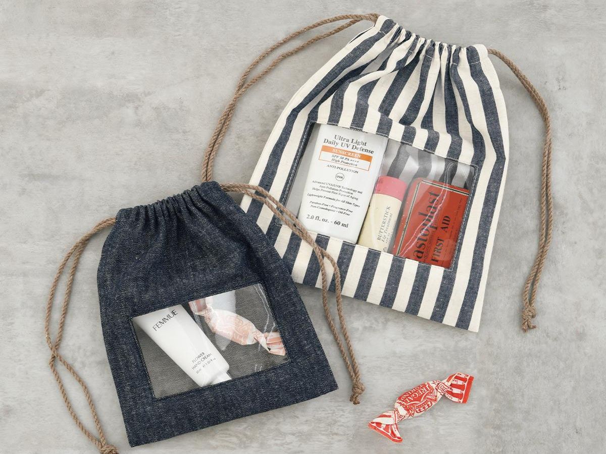 クリア窓つき巾着ポーチ」の作り方｜ぬくもり