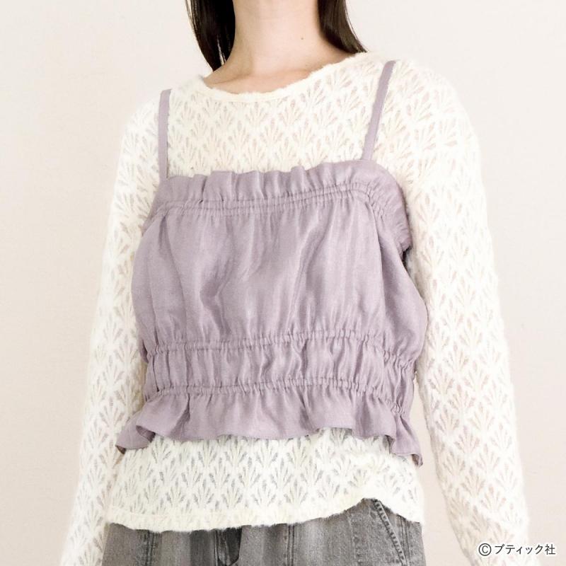 サテンで作った「ビスチェ」の作り方