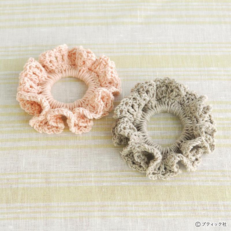 かぎ針編みの「シュシュ」の作り方