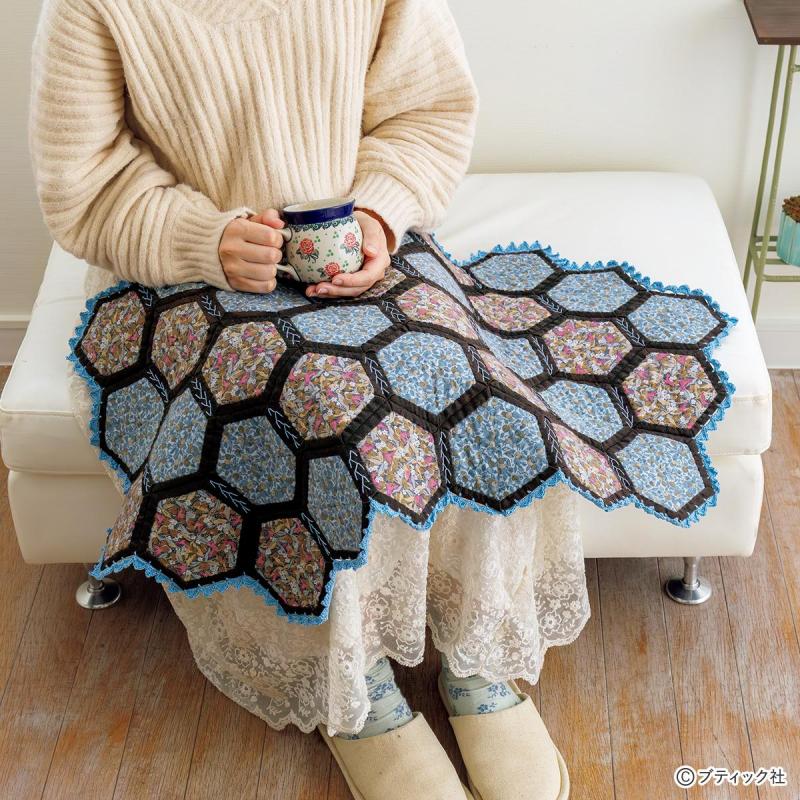 「ヘキサゴンの膝掛け」の作り方