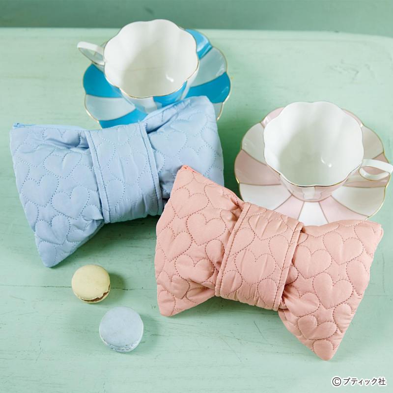 「ハートキルトリボンポーチ」の作り方