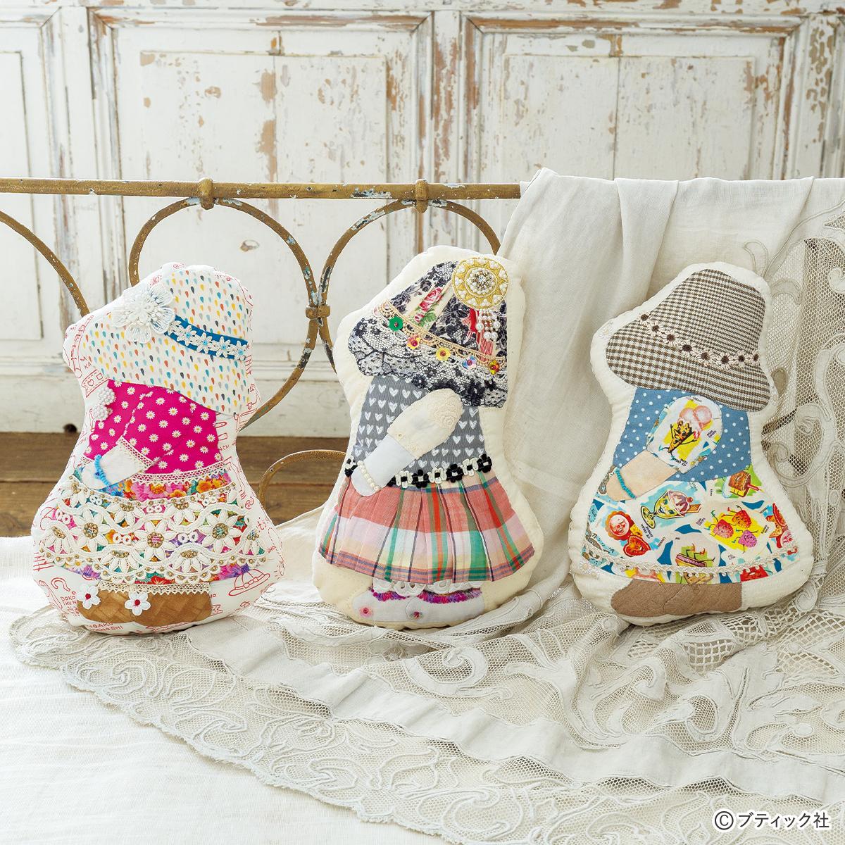 花柄円形ミニクッション 9個セット(ハンドメイド・リメイク) おめかしスーのミニクッション」の作り方｜ぬくもり