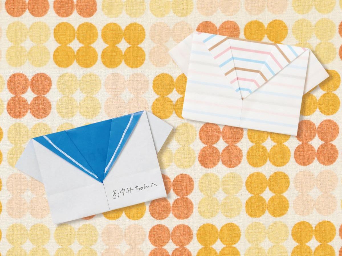 かわいくアレンジ 折り紙で作るセーラー服の手紙の折り方 ぬくもり