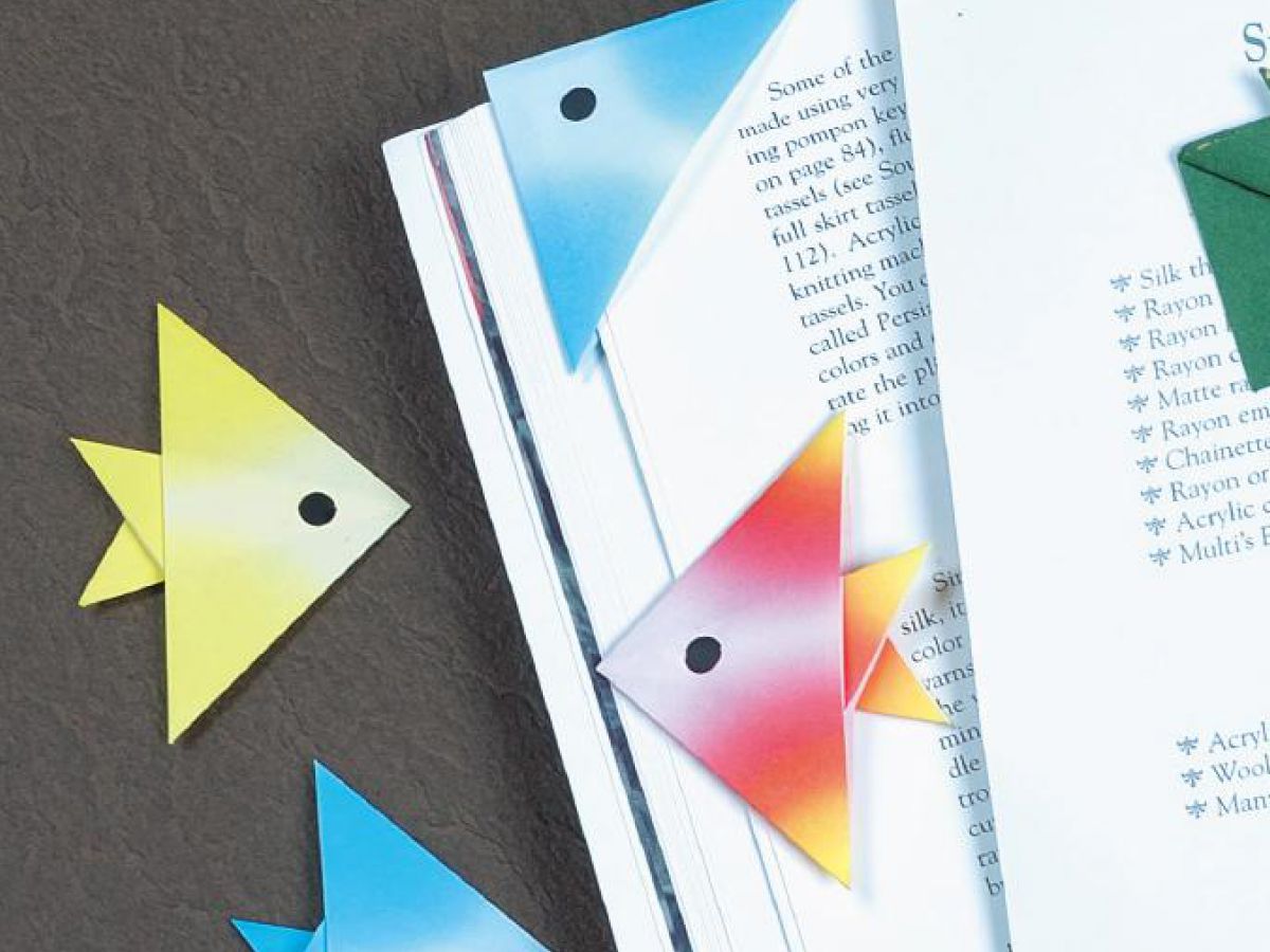 簡単かわいい 折り紙で作る魚のしおり ブックマーク の折り方 0ページ目 ぬくもり