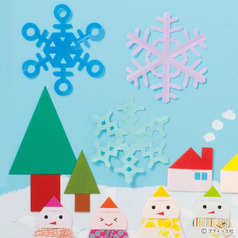 折り紙「雪の結晶」の折り方│子どもとのクリスマス準備に♪｜ぬくもり