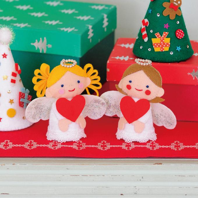 クリスマスの製作 フェルトの天使 エンジェル の作り方 ぬくもり