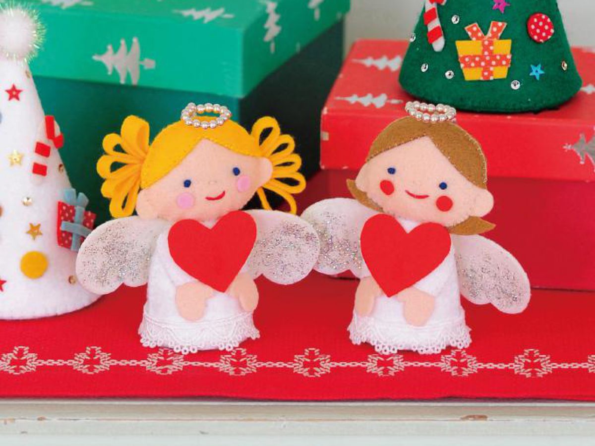 クリスマスの製作 フェルトの天使 エンジェル の作り方 ぬくもり