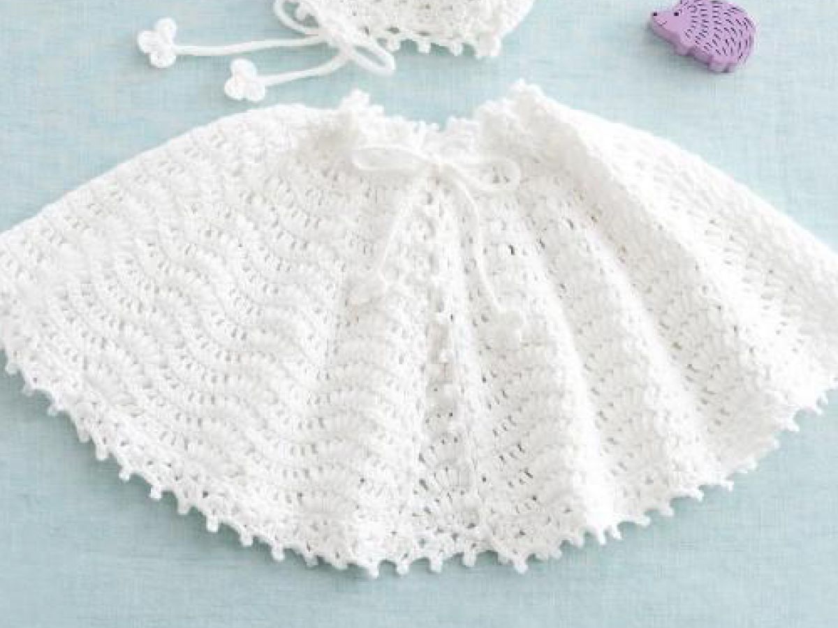 赤ちゃんのセレモニーに 上品な手作りケープ の編み方 ぬくもり