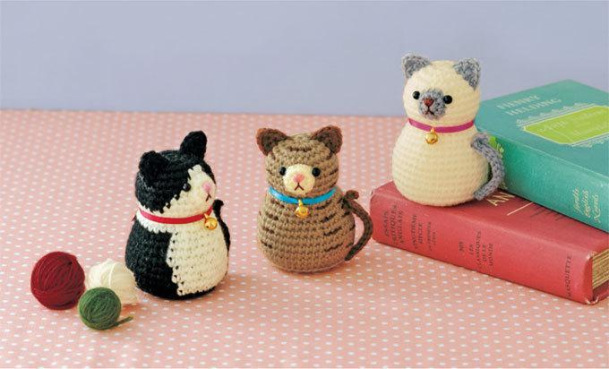簡単】ねこの編みぐるみの作り方（3種類の猫）｜ぬくもり