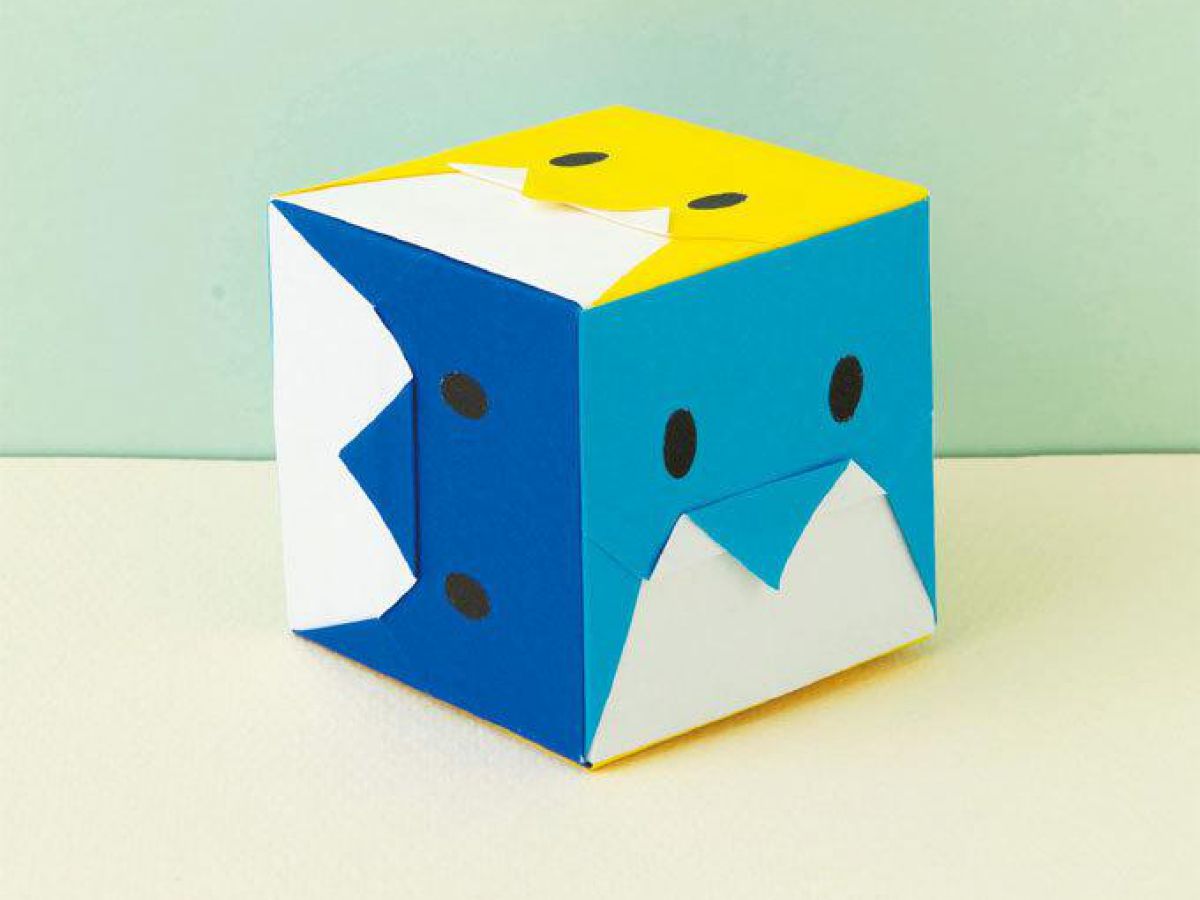 かわいいペンギンのユニット折り紙の箱の折り方 ぬくもり