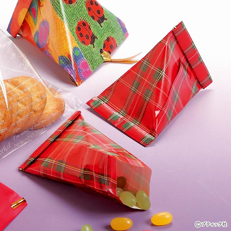 【折り紙でラッピング】三角・テトラ型パッケージの作り方