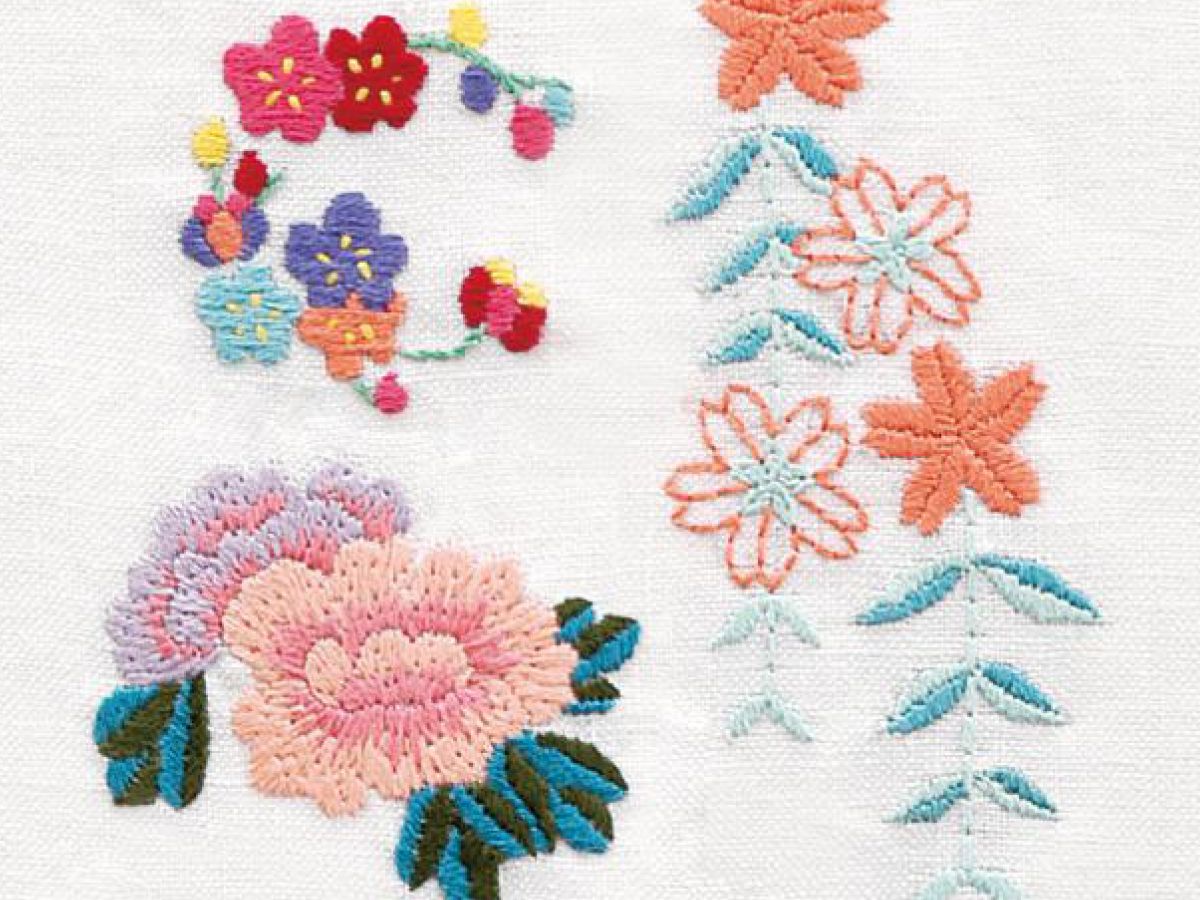 これまでで最高の刺繍 図案 フリー 花 イラスト画像