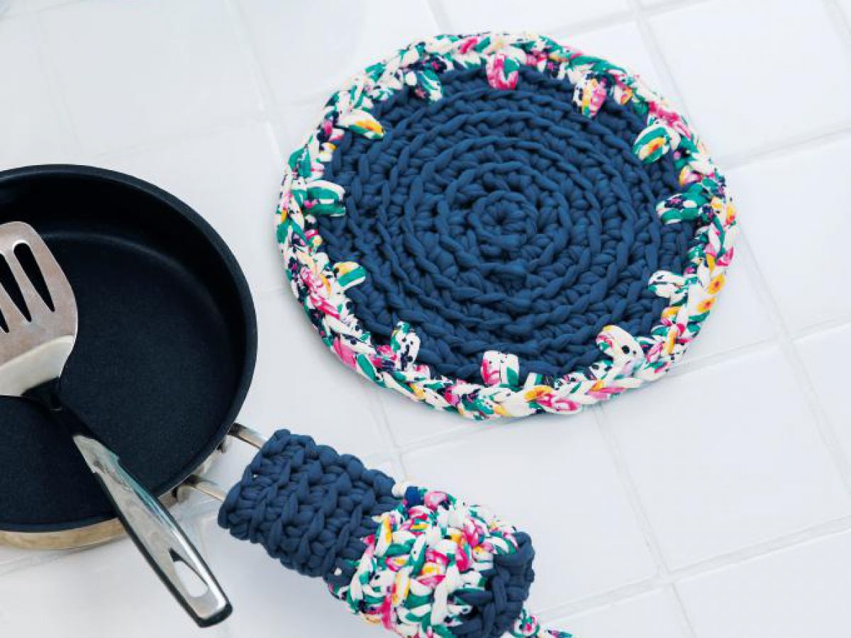 初心者におすすめ ズパゲッティのオリジナル鍋敷きの編み方 ぬくもり